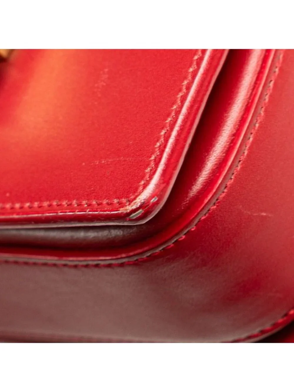 Saint Laurent Classic Lou Crossbody Mini Shoulder Bag Red Leather - Picture 7 of 10